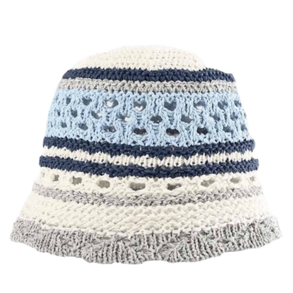 Popular Wide Brim Striped Bucket Hat