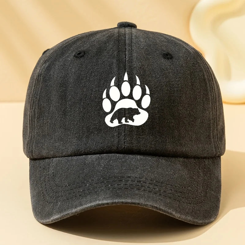 Bear Paw Printed Baseball Cap