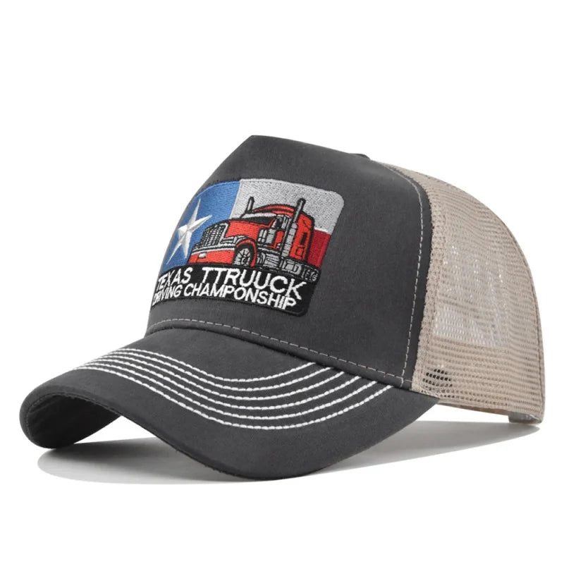 Unisex Baseball Cap Texas Embroidered Trucker Hat Mesh Hat Cap For Men Women