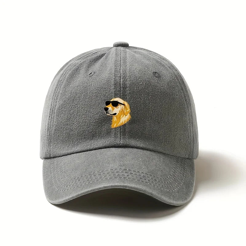 Wearing Sunglasses, a Golden Retriever Printed Baseball Cap