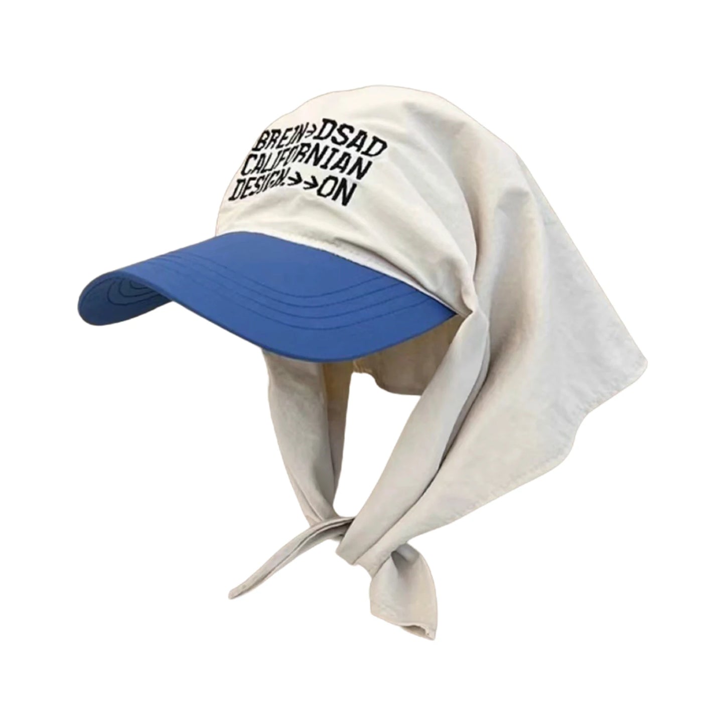Bandana Embroidery Baseball Cap Self-Tie Headwrap Skull Cap