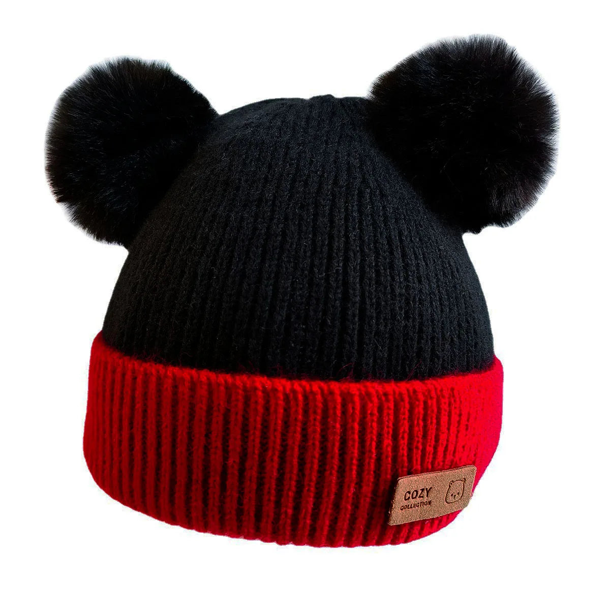 Cozy Winter Baby Hat Soft Cartoon Mouse Head Hat For Girls Boys Kids Outdoor
