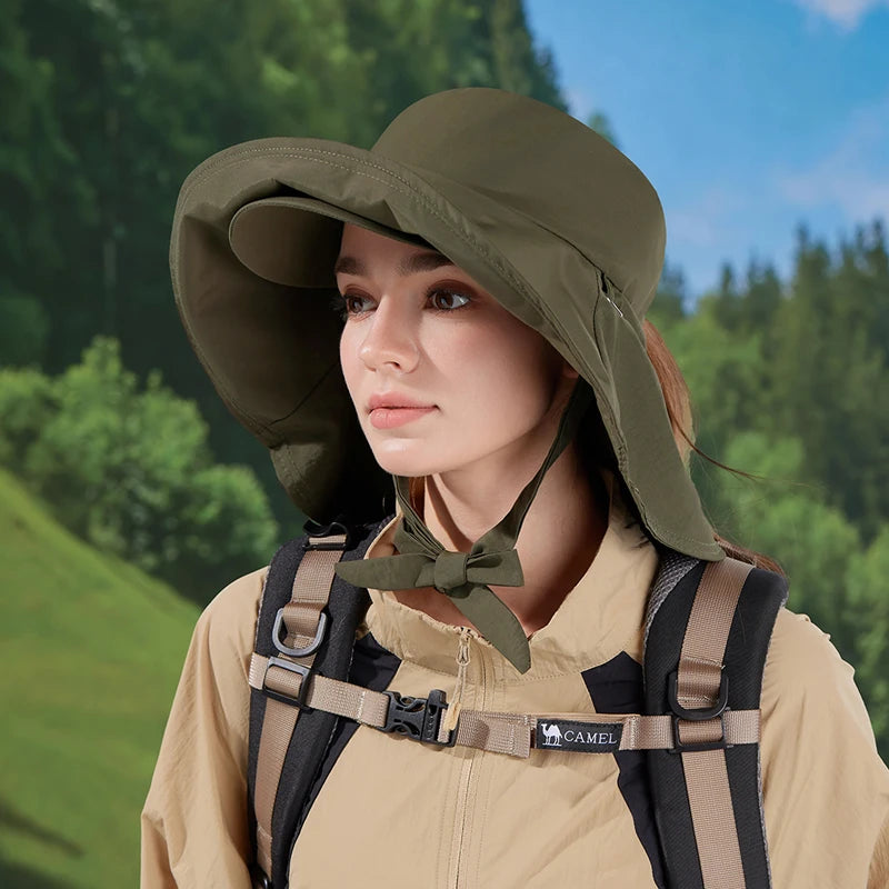 Spring Summer Outdoor Double Large Roof Sunscreen Hat