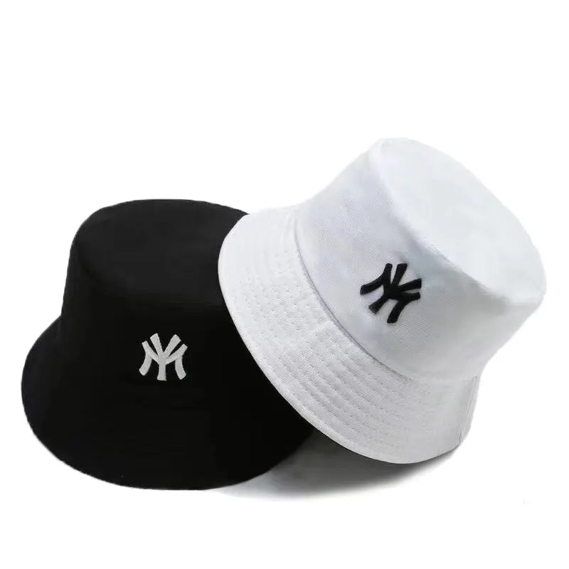 Unisex Letter Embroidery Personality Two-Sided Bucket Hats