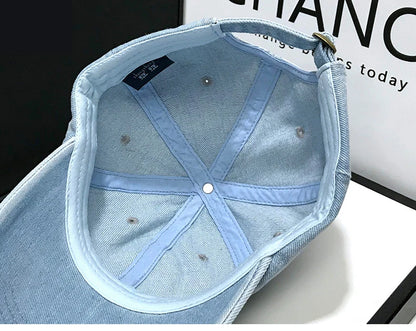 Denim Baseball Caps Casual 100% Cotton Letter C Baseball Cap
