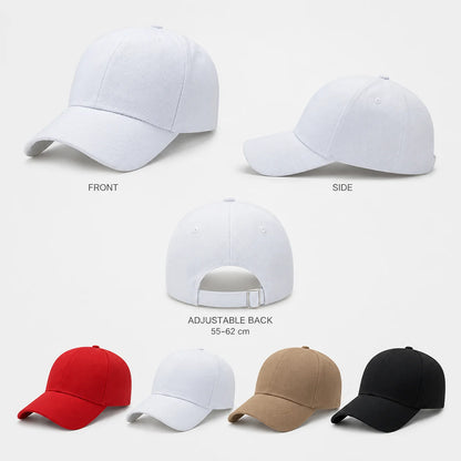 Adjustable Plain Baseball Cap Durable Cotton Dad Hat With Metal Buckle Outdoor Activities Must Have