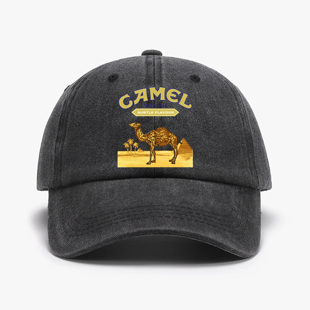 Camel Printed Baseball Cap Outdoor Fashion Accessories, Adjustable