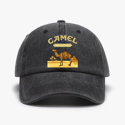 Camel Printed Baseball Cap Outdoor Fashion Accessories, Adjustable