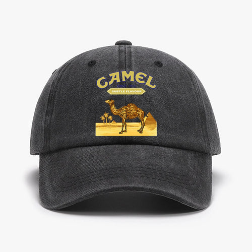 Camel Printed Baseball Cap Outdoor Fashion Accessories, Adjustable