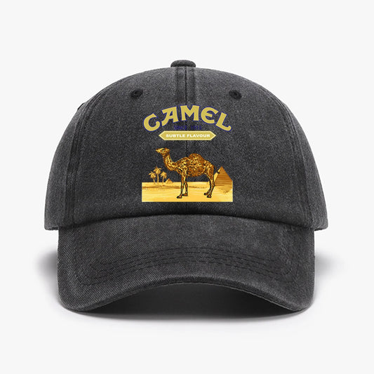 Camel Printed Baseball Cap Outdoor Fashion Accessories, Adjustable