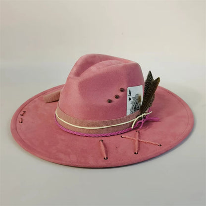 Handmade Fedora Hat Suede Men's And Women's Hat