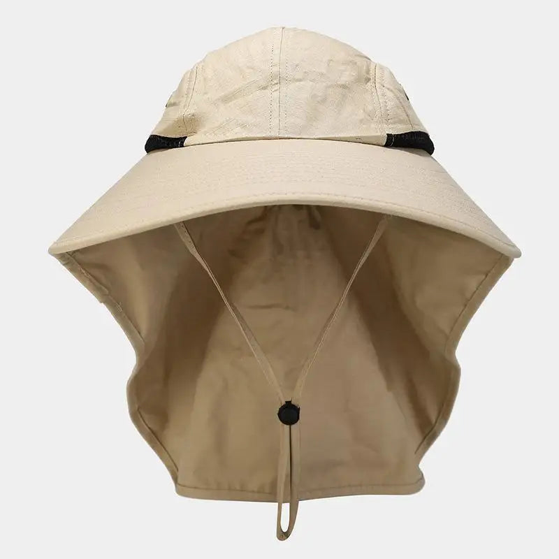 Large Brim Sun Protection Fishing Hat, Quick-Dry Mesh UV-Proof Outdoor Hat