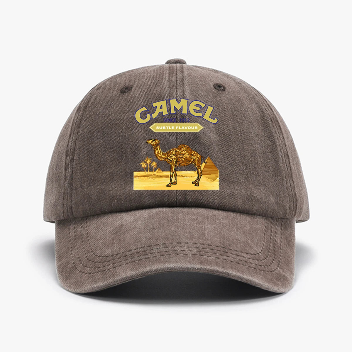 Camel Printed Baseball Cap Outdoor Fashion Accessories, Adjustable