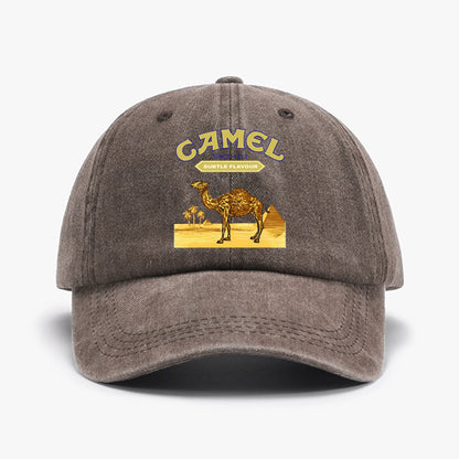 Camel Printed Baseball Cap Outdoor Fashion Accessories, Adjustable