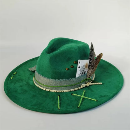 Handmade Fedora Hat Suede Men's And Women's Hat