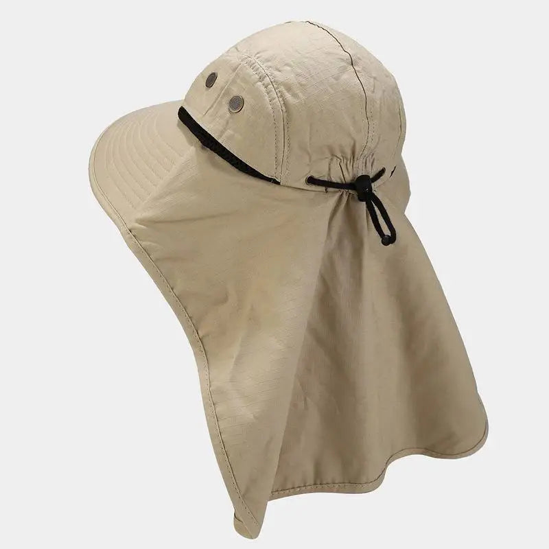 Large Brim Sun Protection Fishing Hat, Quick-Dry Mesh UV-Proof Outdoor Hat
