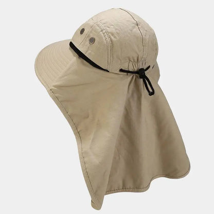 Large Brim Sun Protection Fishing Hat, Quick-Dry Mesh UV-Proof Outdoor Hat