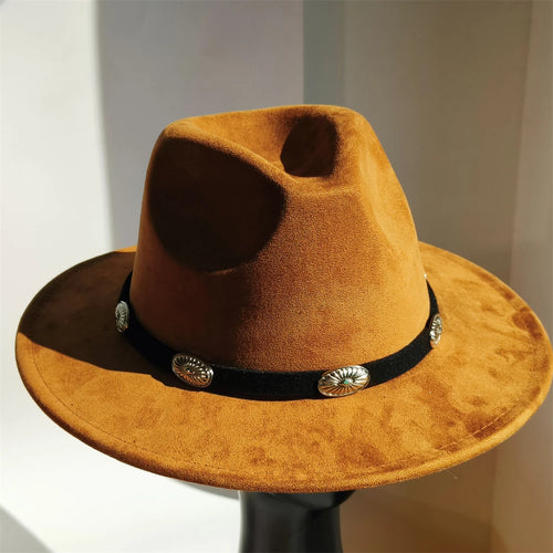 Simple Suede Fedora Hat For Men Fedoras With Handmade Band Panama Hat