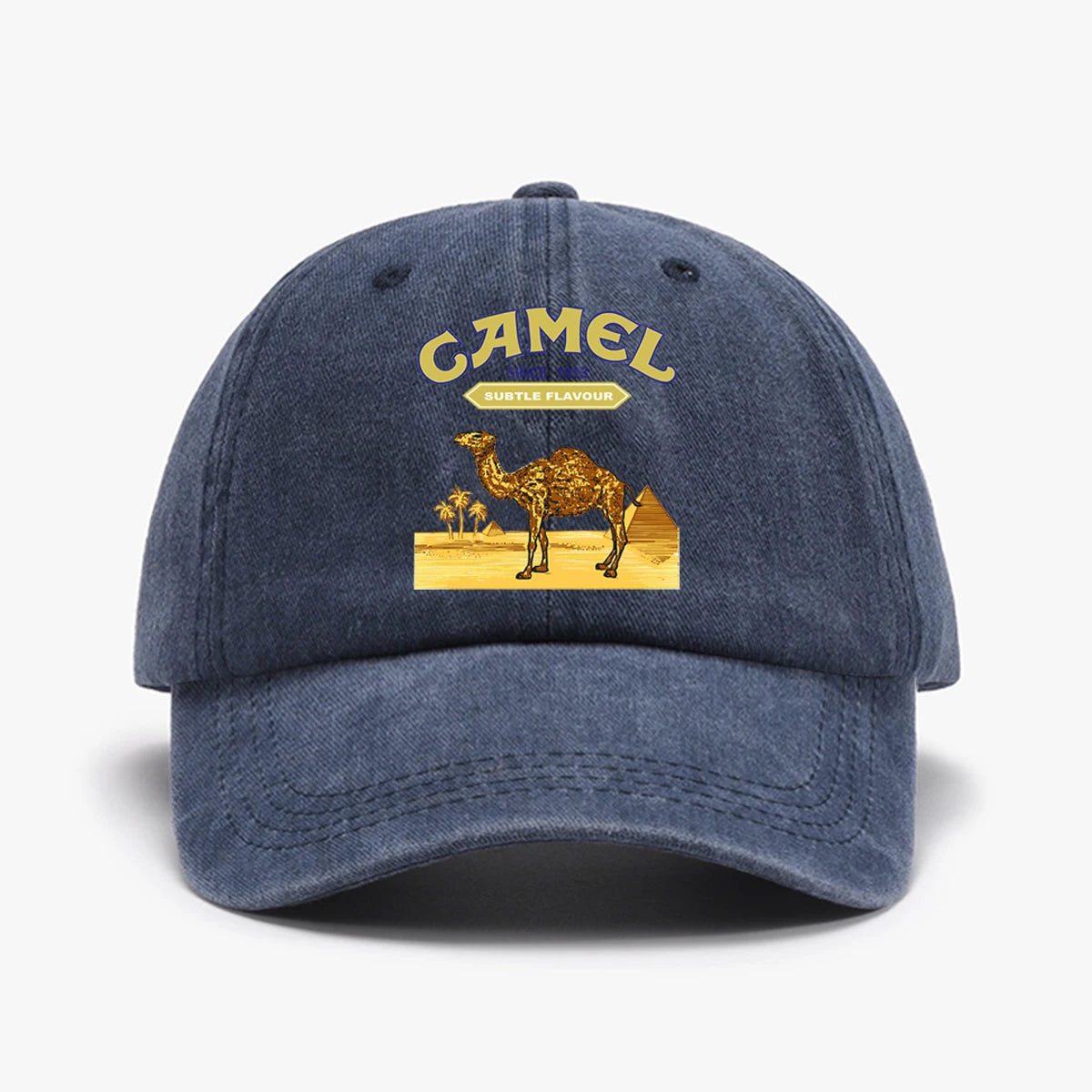 Camel Printed Baseball Cap Outdoor Fashion Accessories, Adjustable