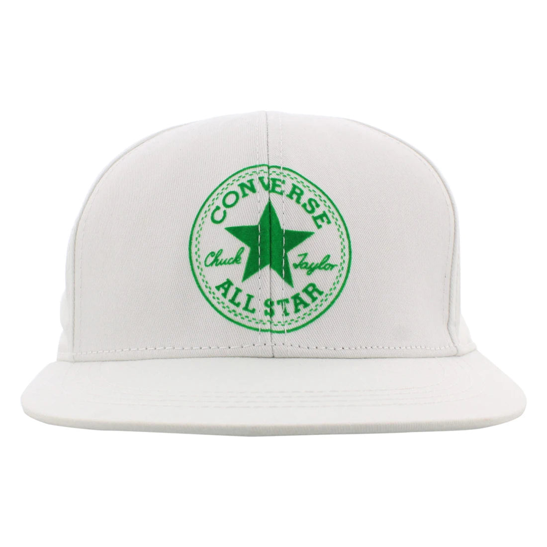 Unisex White/Green 100% Snapback Cap For Men Women