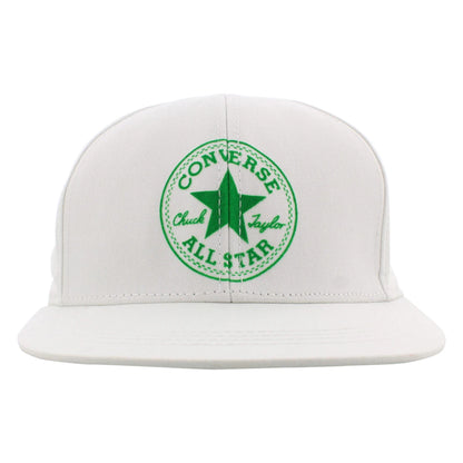 Unisex White/Green 100% Snapback Cap For Men Women