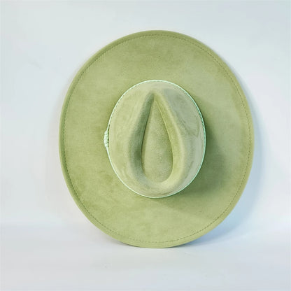 Pale Violet Red Vegan Suede Fedora Hat