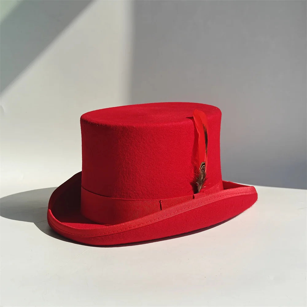 Purple 100% Wool Hat For Men And Women Fedora