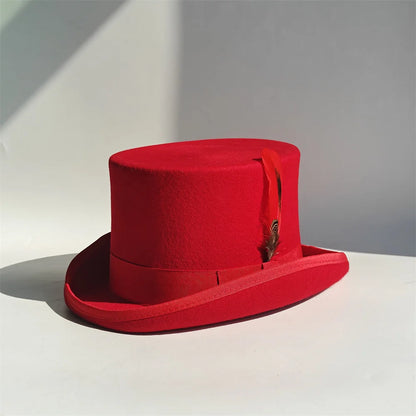 Purple 100% Wool Hat For Men And Women Fedora