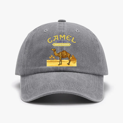 Camel Printed Baseball Cap Outdoor Fashion Accessories, Adjustable