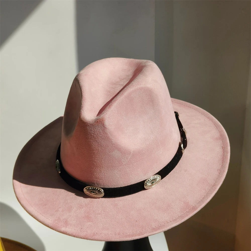 Simple Suede Fedora Hat For Men Fedoras With Handmade Band Panama Hat
