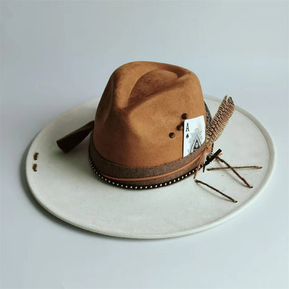 Handmade Fedora Hat Suede Men's And Women's Hat