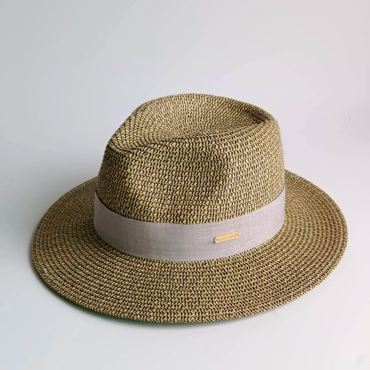 Classic Wide Brim Straw Fedora Hat For Women Men