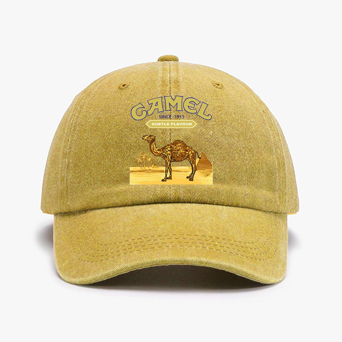 Camel Printed Baseball Cap Outdoor Fashion Accessories, Adjustable