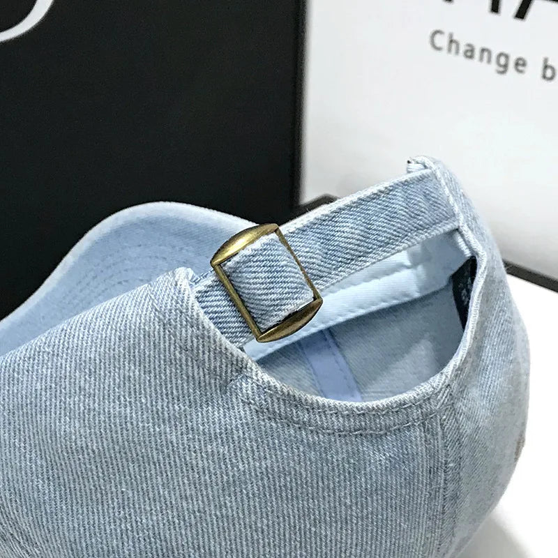 Denim Baseball Caps Casual 100% Cotton Letter C Baseball Cap