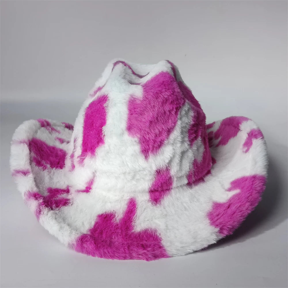Faux Fur Cow Print Cowboy Hat Cowboy Hat For Men