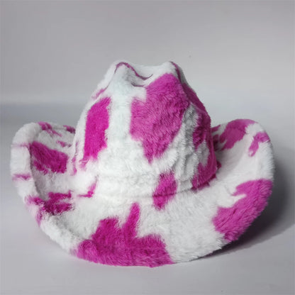 Faux Fur Cow Print Cowboy Hat Cowboy Hat For Men