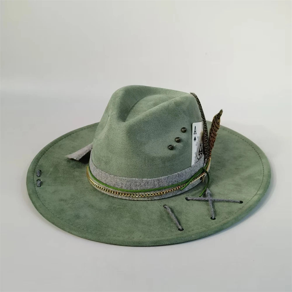 Handmade Fedora Hat Suede Men's And Women's Hat