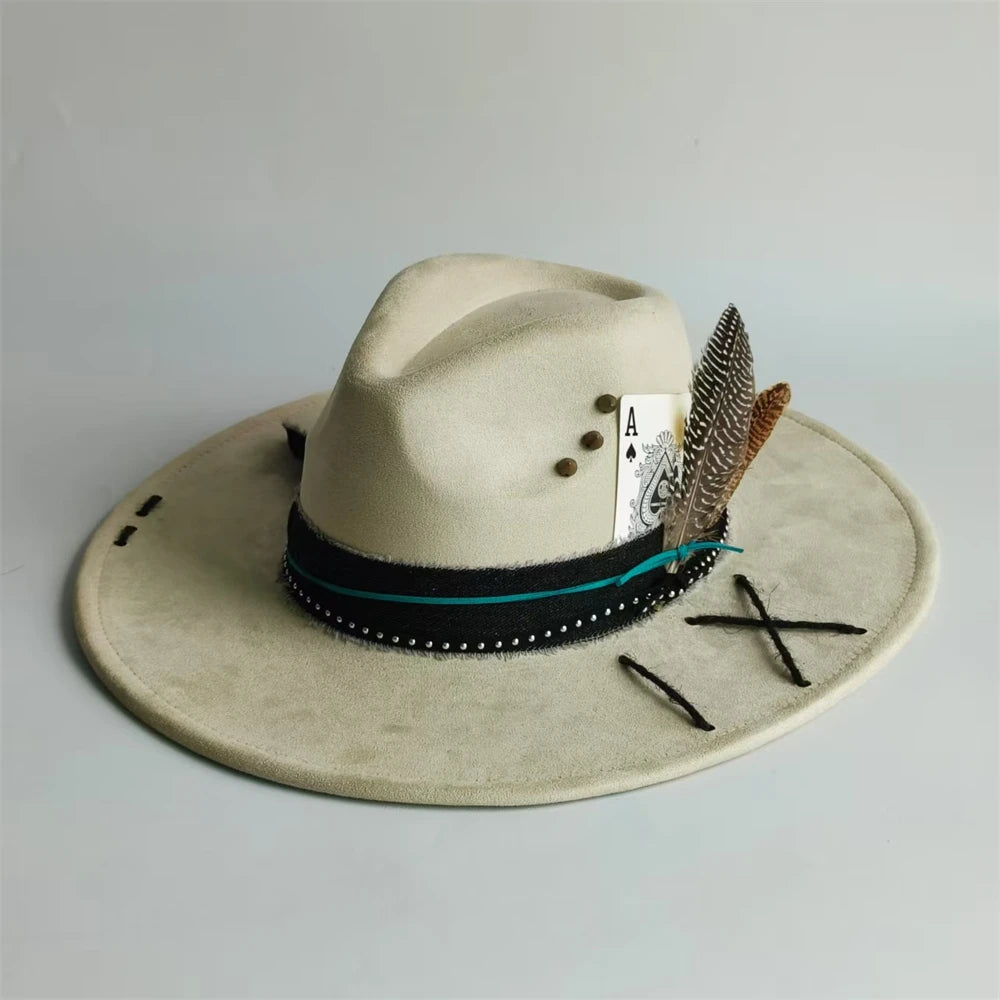 Handmade Fedora Hat Suede Men's And Women's Hat