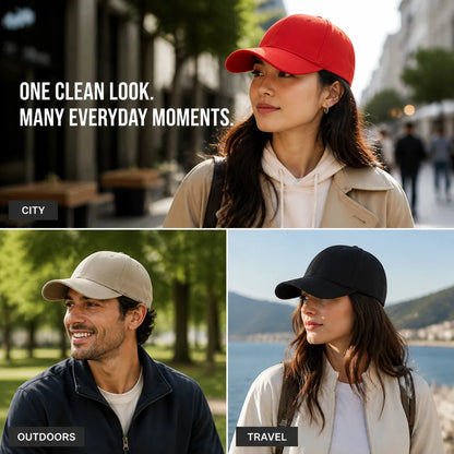 Premium Hard Brim Baseball Hat Adjustable Back Closure Unisex Baseball Hat for Golf Fishing Hiking