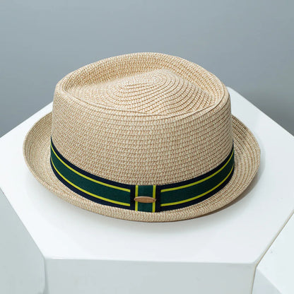 Vintage British Trilby Straw Hat Men's Summer