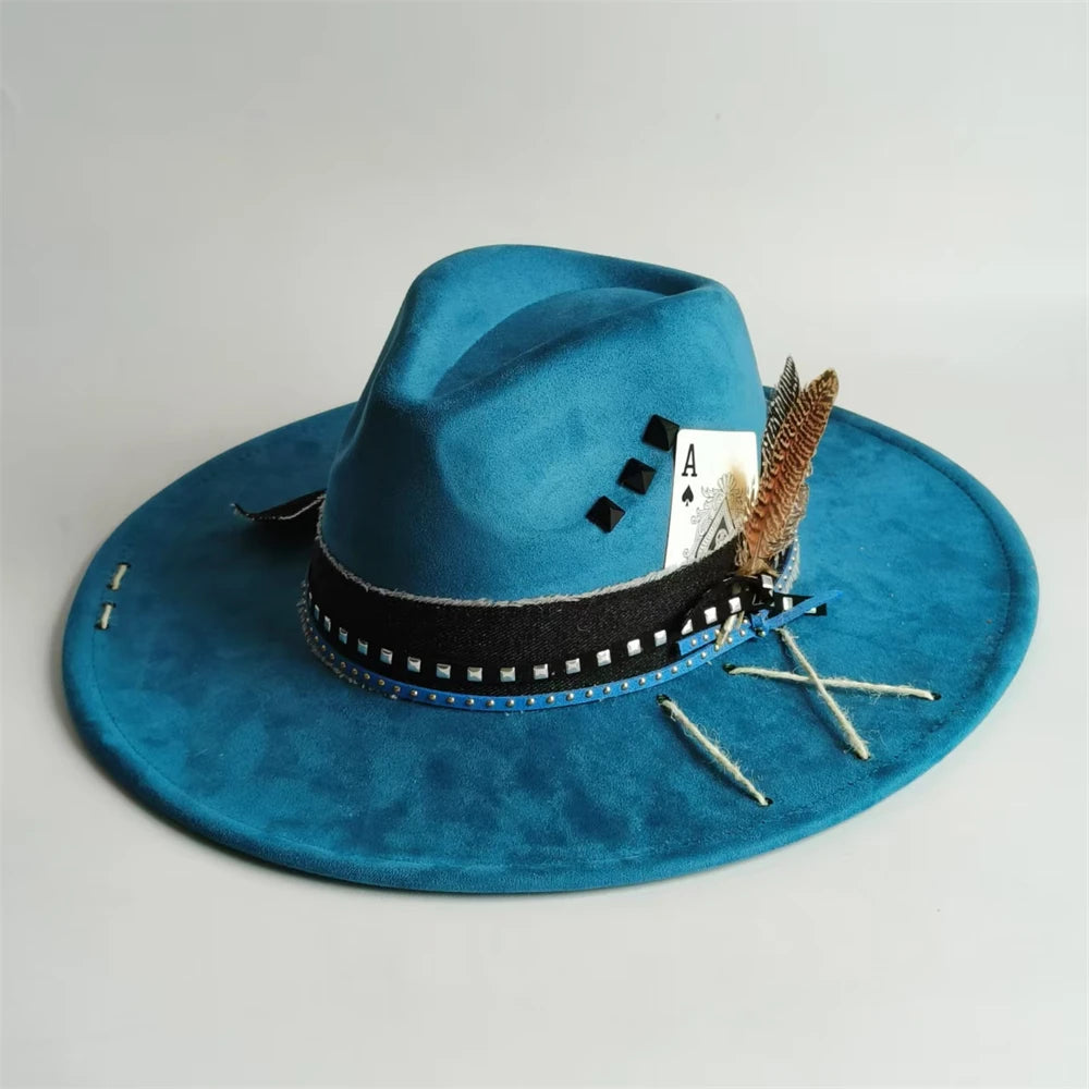 Handmade Fedora Hat Suede Men's And Women's Hat