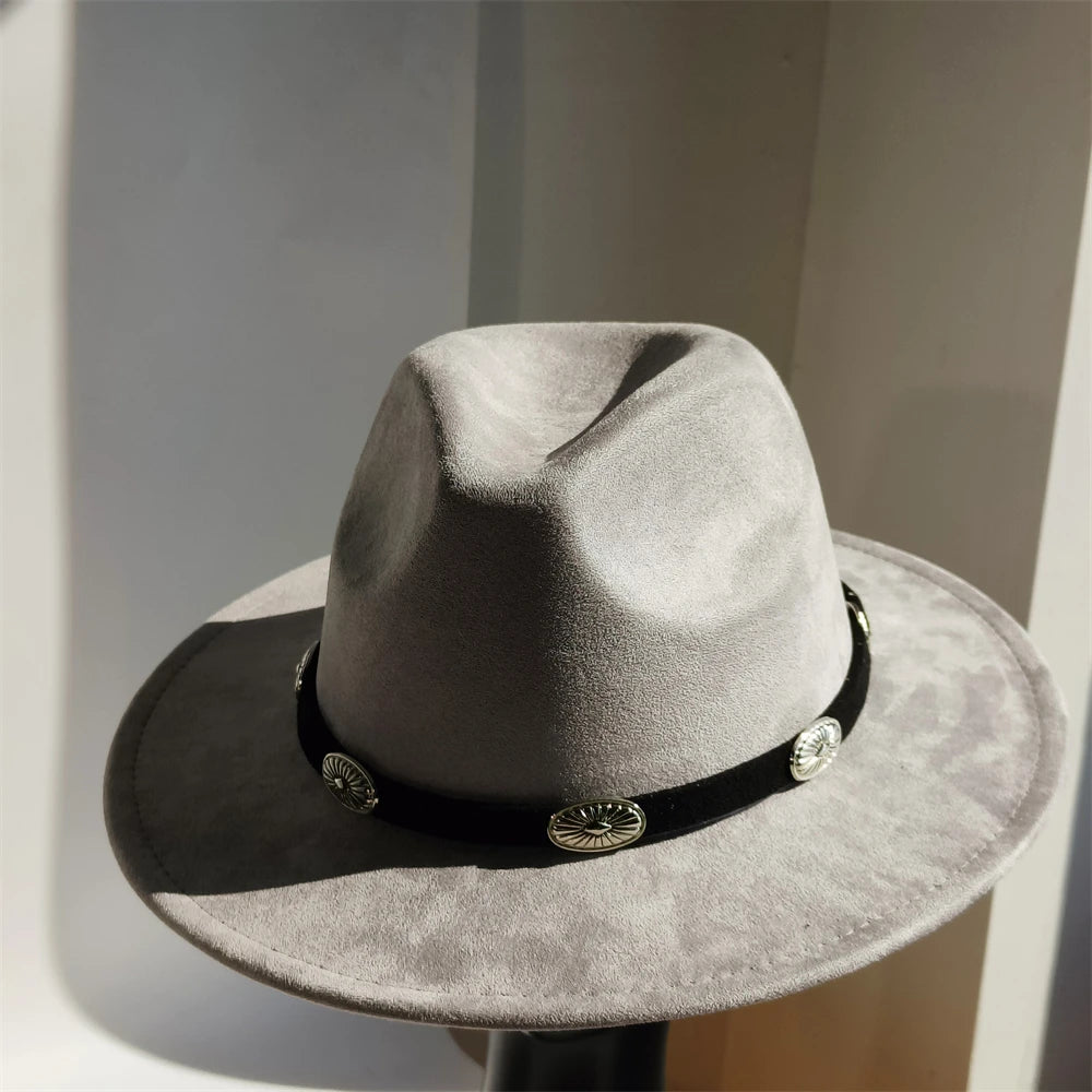 Simple Suede Fedora Hat For Men Fedoras With Handmade Band Panama Hat
