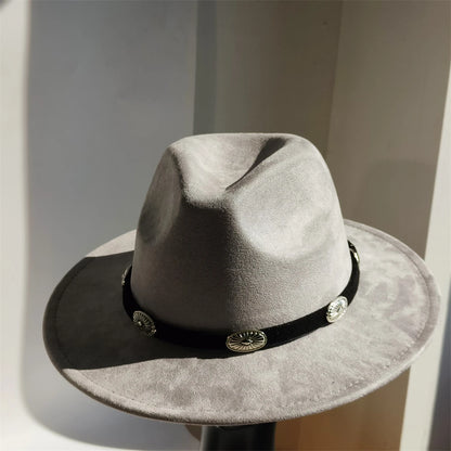 Simple Suede Fedora Hat For Men Fedoras With Handmade Band Panama Hat