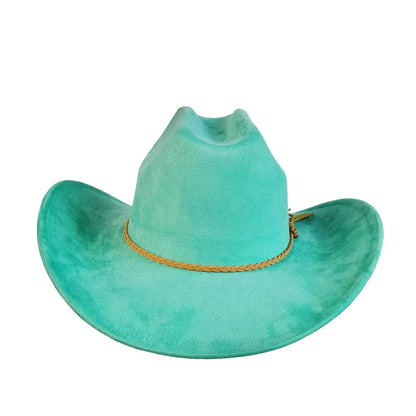 Vegan Suede Cowboy Hat Classic Unisex Cowgirl Hat Party Girl Western Cowboy Hat