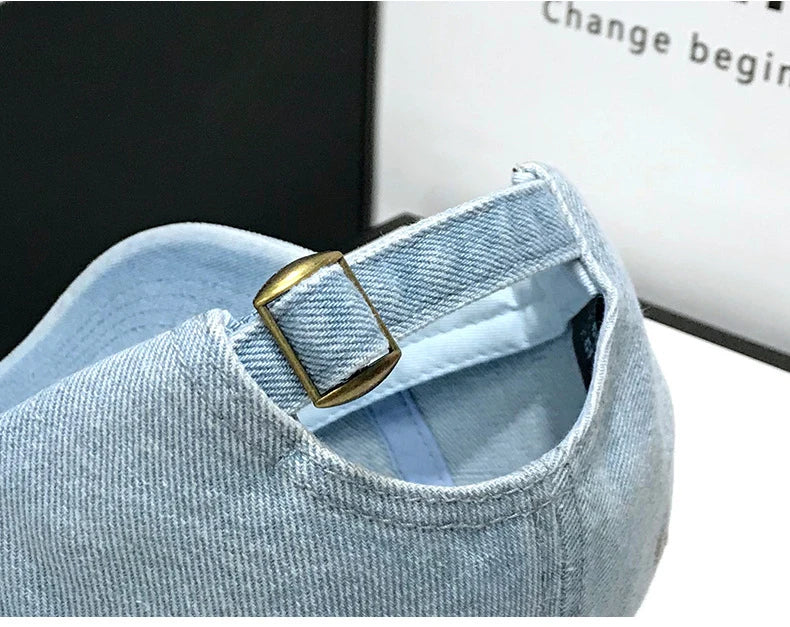 Denim Baseball Caps Casual 100% Cotton Letter C Baseball Cap