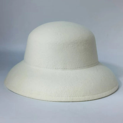 Woman Fisherman Hat Autumn Winter Pure Wool Pearl Wool Hat