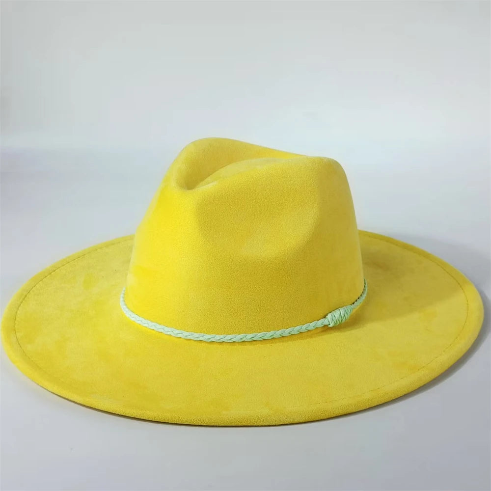 Pale Violet Red Vegan Suede Fedora Hat
