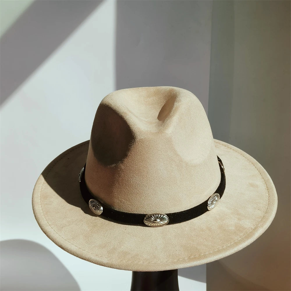 Simple Suede Fedora Hat For Men Fedoras With Handmade Band Panama Hat