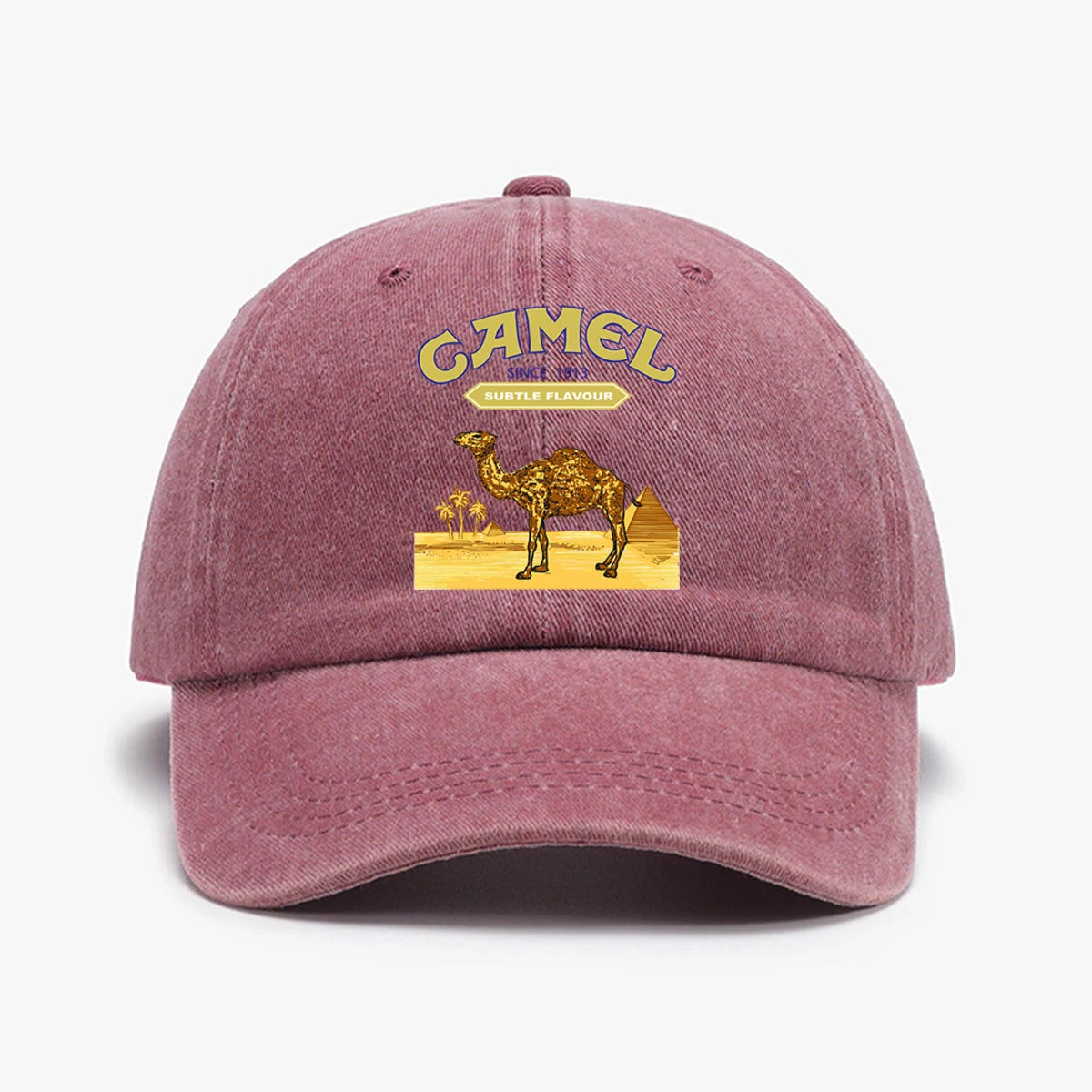 Camel Printed Baseball Cap Outdoor Fashion Accessories, Adjustable