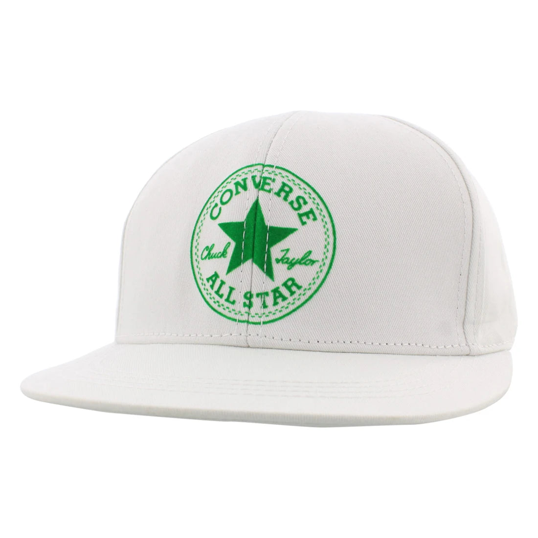 Unisex White/Green 100% Snapback Cap For Men Women